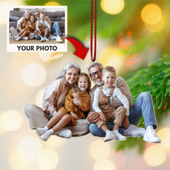 Christmas Ornament, Photo Ornament, Custom Family Photo Ornament, Personalized Ornament, Acrylic Picture Ornament, Family Ornaments 2024