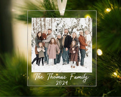 Family Photo Ornaments Christmas, Family Picture Ornaments, Custom Photo Ornament 2024, Family Christmas Gift