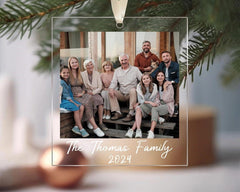 Family Photo Ornaments Christmas, Family Picture Ornaments, Custom Photo Ornament 2024, Family Christmas Gift