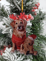 Custom Family Photo Ornament, Double-Sided Christmas Ornament 2024