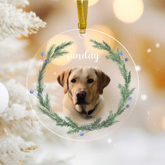 Personalized Pet Ornament, Custom Dog Christmas Ornament, Pet Ornament Using Photo, Cat Christmas Photo Ornament, Pet Portrait Name Gift