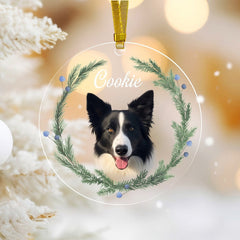 Personalized Pet Ornament, Custom Dog Christmas Ornament, Pet Ornament Using Photo, Cat Christmas Photo Ornament, Pet Portrait Name Gift