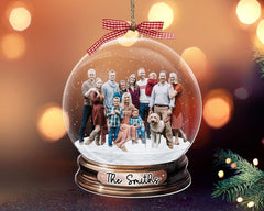 Custom Family Photo Ornament, Family Christmas Ornaments, Big Family Ornament 2024, Personalized Family Photo Keepsake, Christmas Gifts