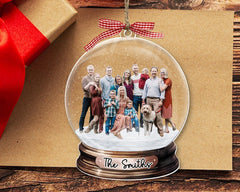 Custom Family Photo Ornament, Family Christmas Ornaments, Big Family Ornament 2024, Personalized Family Photo Keepsake, Christmas Gifts