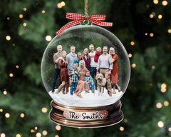 Custom Family Photo Ornament, Family Christmas Ornaments, Big Family Ornament 2024, Personalized Family Photo Keepsake, Christmas Gifts