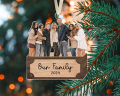 Family Christmas Ornaments, Custom Double-Sided Photo Family Ornament 2024