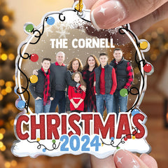 Family Christmas 2024 - Personalized Acrylic Photo Ornament