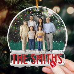 Family Merry Christmas - Personalized Acrylic Photo Ornament