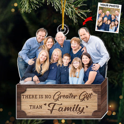 Family Custom Photo The True Spirit Of Christmas - Family Personalized Custom Ornament - Acrylic Custom Shaped - Christmas Gift For Family Members