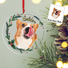 Personalized Pet Ornament, Custom Dog Christmas Ornament, Pet Ornament Using Photo, Cat Christmas Photo Ornament, Pet Portrait Name Gift