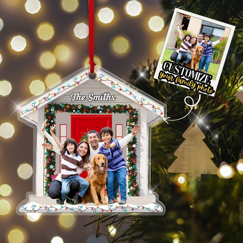 Christmas In Our Home - Personalize Acrylic Photo Ornament