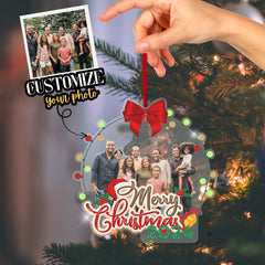 Family Christmas 2024 - Personalized Acrylic Photo Ornament