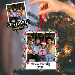 Custom Family Photo Double Side Ornament 2024, Family Christmas Ornaments, Personalized Family Photo Keepsake, Big Family Ornament