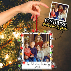 Custom Family Photo Double Side Ornament 2024, Family Christmas Ornaments, Personalized Family Photo Keepsake, Big Family Ornament