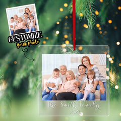 Family Photo Ornaments Christmas, Family Picture Ornaments, Custom Photo Ornament 2024, Family Christmas Gift