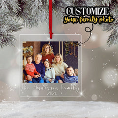 Family Photo Ornaments Christmas, Family Picture Ornaments, Custom Photo Ornament 2024, Family Christmas Gift