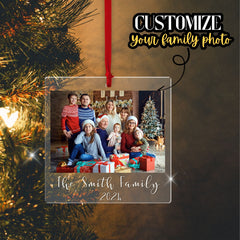 Family Photo Ornaments Christmas, Family Picture Ornaments, Custom Photo Ornament 2024, Family Christmas Gift